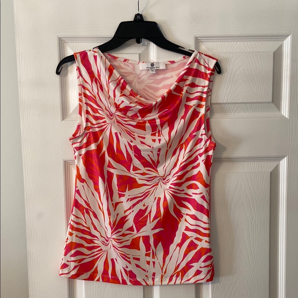 Jean -Pierre Kildare Vibrant Pink and Orange Women's Top size XS